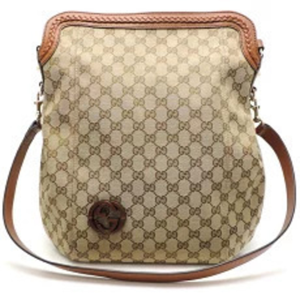 Gucci bag shoulder GG canvas brown